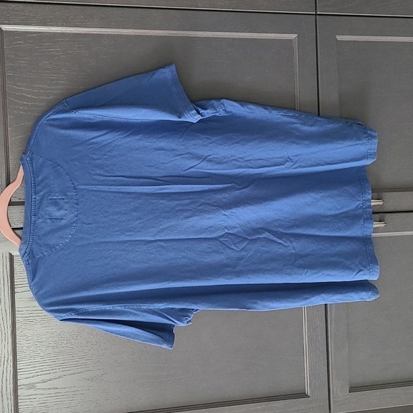 TED BAKER LONDON Cotton short sleeve crew neck blue top Size Large - Picture 3 of 8